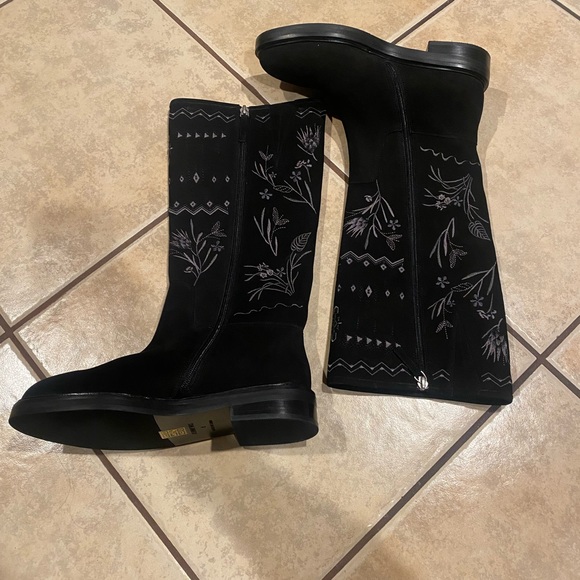 NEW Johnny Was Biya JWLA workshop Watipaso tall embroidered suede boots size 9 - Picture 2 of 7